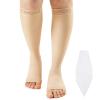 CAMBIVO Compression Socks for Women & Men, Flight Socks 20-30 mmHg Graduated Compression, Open Toe Calf Sleeves for Exercise Recovery, Sports, Running, Cycling, Travel, Nurse, Maternity 1 Pair view 1