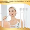 AURMOO Travel Toothbrush, 40 Disposable Toothbrushes with Toothpaste, Disposable Toothbrush, Toothbrushes for Hotel, Camping, Travel, Individually Wrapped, White view 4