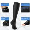 CAMBIVO Compression Socks for Women & Men, Flight Socks 20-30 mmHg Graduated Compression, Open Toe Calf Sleeves for Exercise Recovery, Travel, Nurse, Maternity 1 Pair view 2