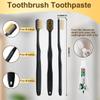 AURMOO Travel Toothbrush, 40 Disposable Toothbrushes with Toothpaste, Disposable Toothbrush, Toothbrushes for Hotel, Camping, Travel, Individually Wrapped, Black view 2