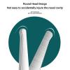 FILFEEL Premium Ergonomic Small Grooming Scissors for Nose, Eyebrows, and Facial Hair Rounded Tip Stainless Steel Hair Scissors, Safe & Portable (Silver) view 2