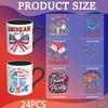 Elewins 24 PCS XXX UV DTF Cup Wrap (4th of July Quotes) view 2