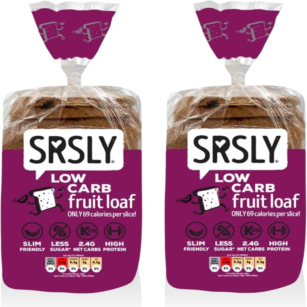 SRSLY Low Carb Artisan Seeded Keto Bread Rolls (Twin Pack, Fruit Spice Loaves)