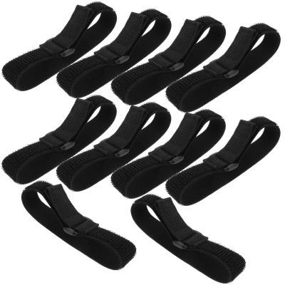 jojofuny 10Pcs Elastic Bento Box Belts with Soft Hook and Loop Fastener, Reusable Lunch Fixing Bands for Portable Bento Box Storage and Carrying, 20X300Mm