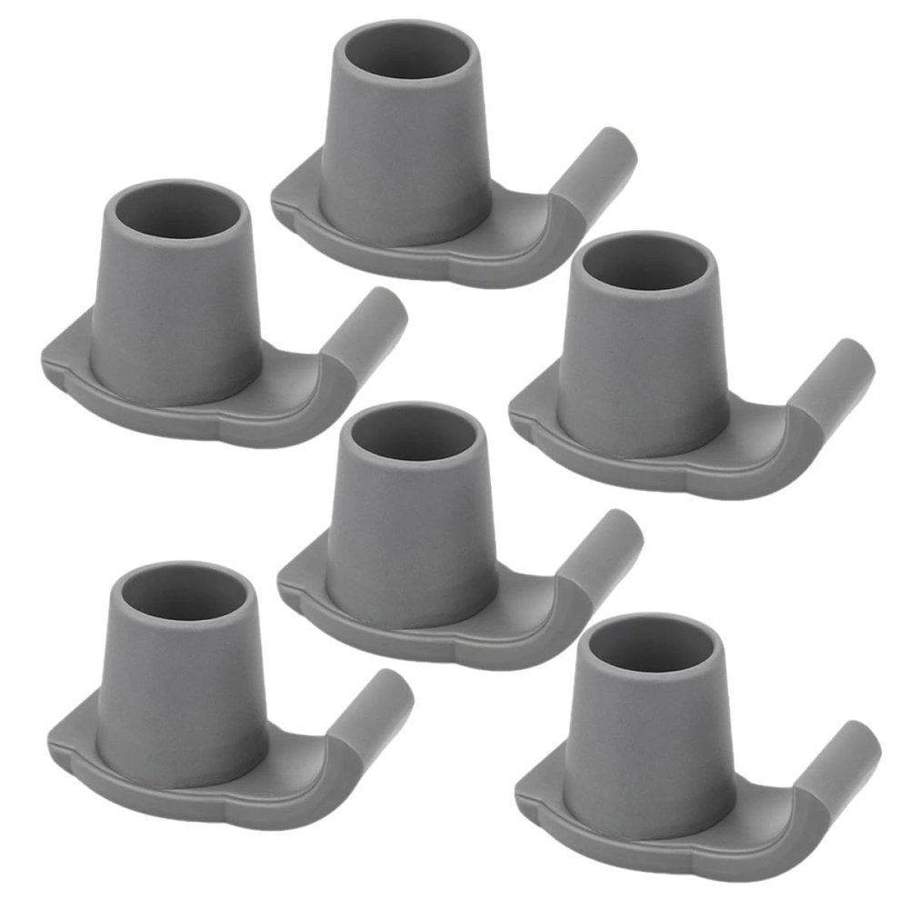 FOMIYES 6pcs Walker Glide Skis Replacement Feet for Walkers and Crutches Sturdy Non-Slip Ski Glides Made of Wear-Resistant TPR and Pp for Indoor and Outdoor Use