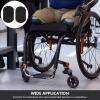 Hoement 2Pcs Leather Wheelchair Calf Pads Leg Cushions with Support Brackets, Multi-Use Chair Leg Support for Adult Wheelchair Footrest Accessories view 3