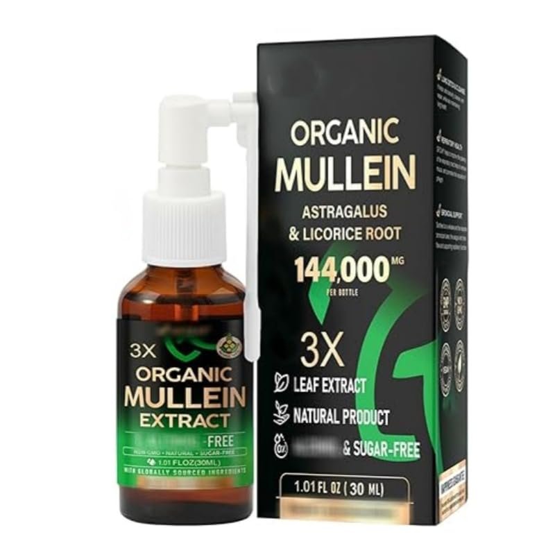 3X Concentrated Mullein Lung Cleanse Spray,Natural Extract,Herbal Lungs Cleaning Spray,Cleanse and Respiratory Support (1)