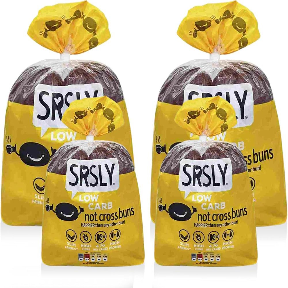 SRSLY Low Carb Artisan Seeded Keto Bread Rolls (Value Pack (x4), Fruit Spice Rolls)