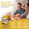 SRSLY Low Carb Keto Hot Cross Buns - 4.7G Carbs, 11G Protein, 6G Fibre - Freshly Baked Soft & Fluffy - Sugarwise Certified High Protein Lower Calorie Bread - Pack of 1 view 3