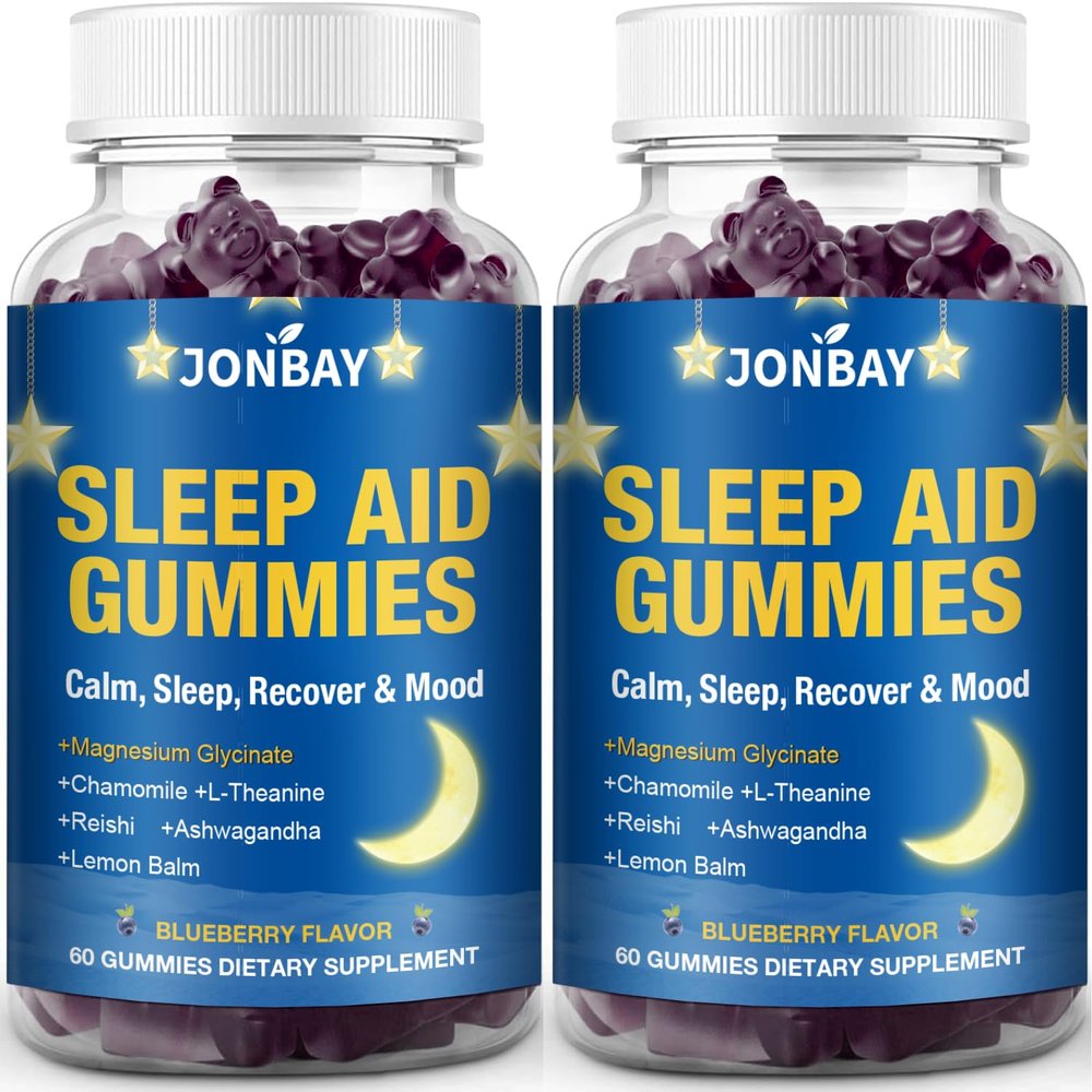 12-in-1 Magnesium Glycinate Sleep Gummies, Non Melatonin Sleep Aid Gummies, with L-Theanine & Calming Botanicals for Deep Relaxation & Sleep Support, Magnesium Supplements for Women & Men, 120 Counts