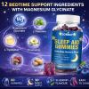 12-in-1 Magnesium Glycinate Sleep Gummies, Non Melatonin Sleep Aid Gummies, with L-Theanine & Calming Botanicals for Deep Relaxation & Sleep Support, Magnesium Supplements for Women & Men, 120 Counts view 3
