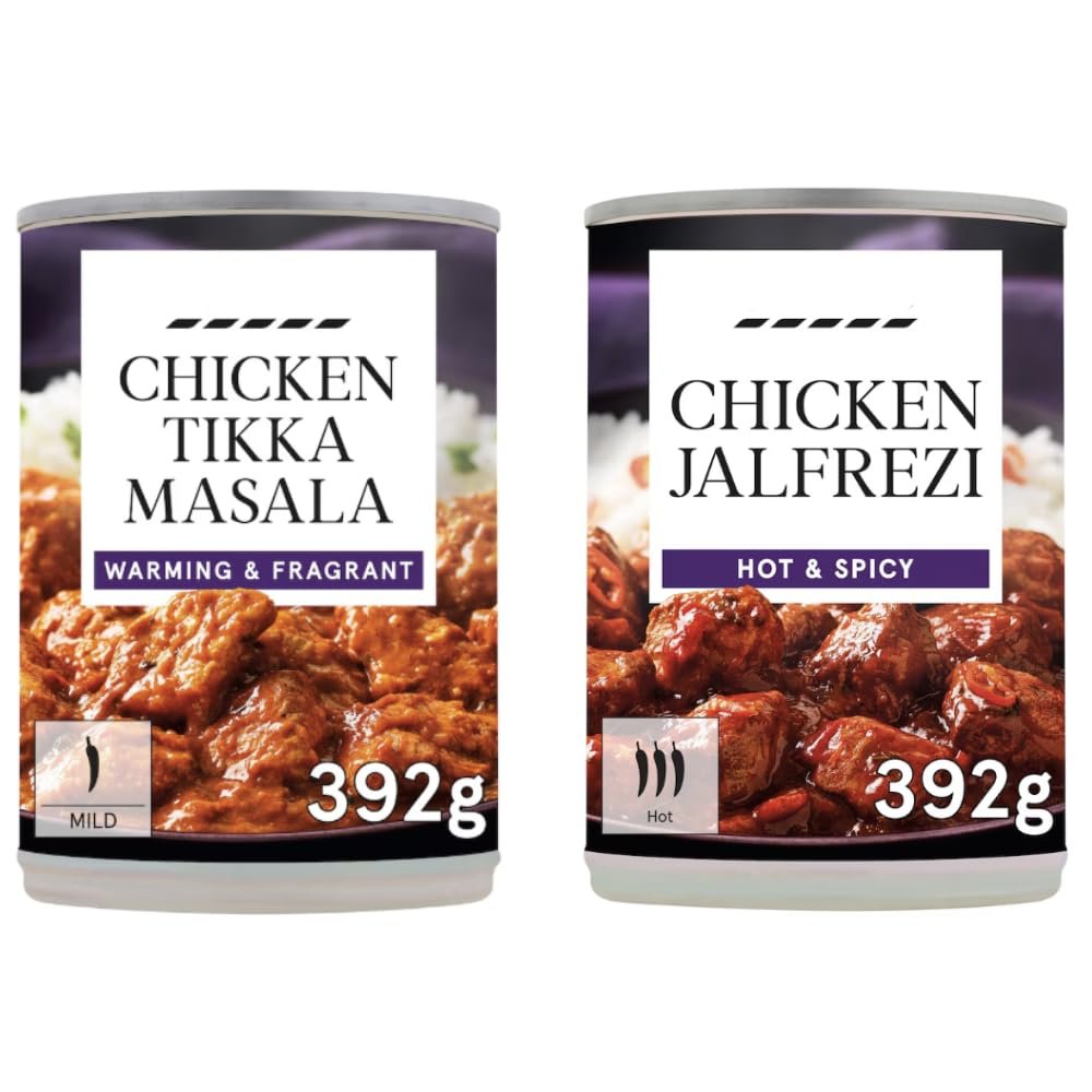 Chicken Jalfrezi & Chicken Tikka Masala Tinned Meals, 392g Each