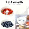 3D-Printed Hydro Bowl, Automatic Fruit Washer & Spinner Bowl, Multipurpose Rinse Drain Basket for Quick, Efficient No-Scrub Cleaning, Portable Kitchen Tool for Fruits & Vegetables(S-15 * 10 * 5.5CM) view 2