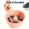 3D-Printed Hydro Bowl, Automatic Fruit Washer & Spinner Bowl, Multipurpose Rinse Drain Basket for Quick, Efficient No-Scrub Cleaning, Portable Kitchen Tool for Fruits & Vegetables(S-15 * 10 * 5.5CM) view 3