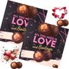 2 x Valentine All You Need Is Love Chocolate Truffles Box 100g Luxury Milk Chocolate Truffle Gift | Valentines Day Romantic Treat - Bley view 1