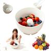 3d-Printed Hydro Bowl, 2026 New Hydro Bowl, Fruit Cleaner Bowls, Multipurpose Rinse Drain Basket, Quick Cleaning Portable Fruit Cleaning Drain Tool For Home Kitchen(White-L) view 1
