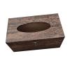 Allayu Chic Wooden Retro Style Paper Box for Tissue Holder in Hotel Kitchen Bathroom Living Room and Office Desk with Elegant Office Desk Nightstand Tissue Canister Organizer, Brown, 22x12x10cm view 3
