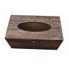Allayu Chic Wooden Retro Style Paper Box for Tissue Holder in Hotel Kitchen Bathroom Living Room and Office Desk with Elegant Office Desk Nightstand Tissue Canister Organizer, Brown, 22x12x10cm view 4