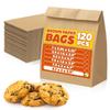 120 Pack Tiny Small Brown Paper Bags - Tiny Brown Lunch Bags Suitable for Bakery, Snacks, and Candies, Durable & Easy to Store, Convenient Size (8.7 x 2 x 5.9"), Good for Home and Commercial Use view 1