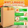 120 Pack Tiny Small Brown Paper Bags - Tiny Brown Lunch Bags Suitable for Bakery, Snacks, and Candies, Durable & Easy to Store, Convenient Size (8.7 x 2 x 5.9"), Good for Home and Commercial Use view 3