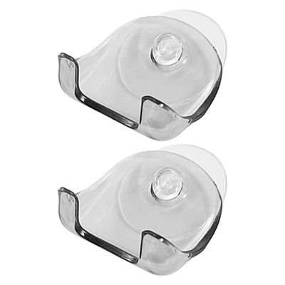 BAZEITFLOW 2Pcs Suction Cup Holder Wall Mount Storage Rack for Bathroom and Rv Travel, Gray Safety Stand with No-Drill Installation, Multi-Functional Shaving Accessory Organizer