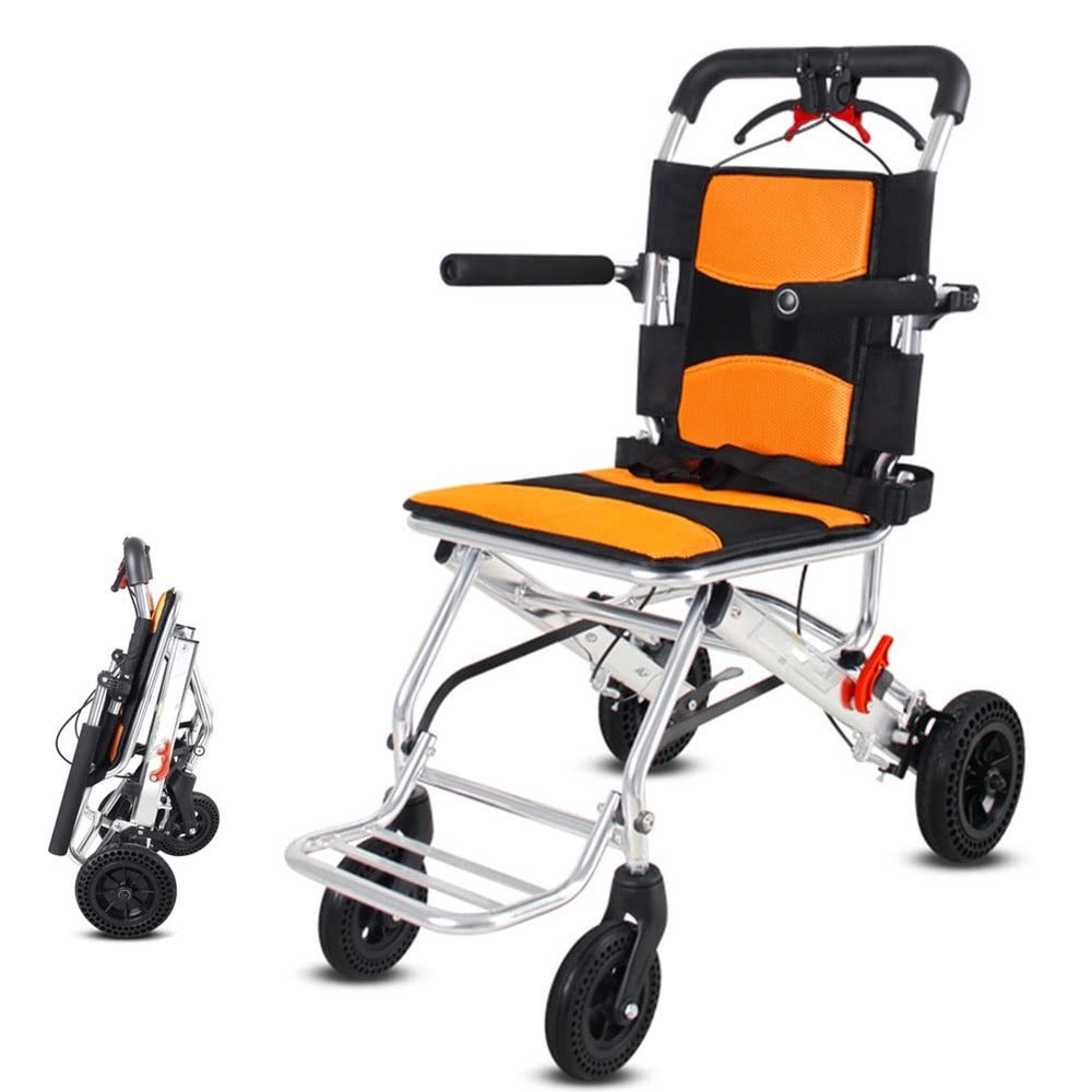 MEVZHH Foldioutdoor Comfortable Mobile Wheelchair Displacementhines Adult Foldable Outdoor Comfortable Mobile Wheelchair Displacementhines Portable Lightweight Attendant Transport Outdoo