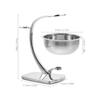 FONDOTIN Stainless Steel Shaving Stand with Anti-slip Base for Men S Grooming Compact Shave Brush and Bowl Holder Bathroom Shower Rack Organizer for Beard Care and Wet Environments view 2