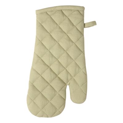 Dexam Love Colour Oven Gauntlet, Sage, 100% Cotton, Quilted Diamond Pattern, Heat Resistant Kitchen Glove with Hanging Loop