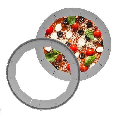 2PCS Baking Pie Crust Shield Protector Cover Adjustable Pie Ring for Edges of Pie Silicone Crust Protector Pie Guard Pie Gadgets Deep Pizza Pie Pan Baking Supplies Fits 8-inch to 11.5-inch (Grey)