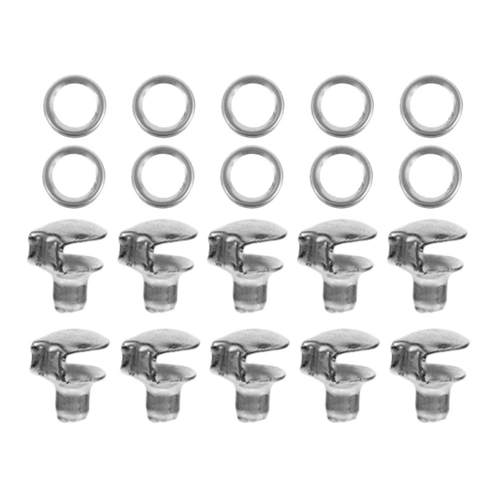Metal Boot Shoe Buckles 10pcs Silver 10mm Classic DIY