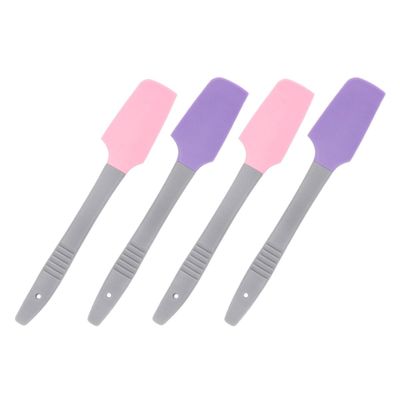 BETOOKY 4Pcs Silicone Wax Spatulas Set, Portable Professional Wax Applicators for Hair Removal, Multi-Color Household Waxing Sticks for WomenS Beauty and Skin Care