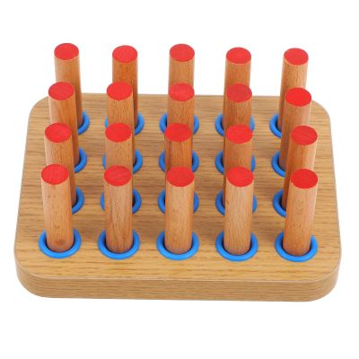 CHILDWEET Wooden Pegboard for Finger and Wrist Therapy with 20 Pegs, Enhancing Hand Eye Coordination in Rehabilitation Centers and Hospitals