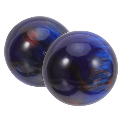 COLLBATH 2pcs Craft Fitness Handball in Blue Crystal Resin Decorative Balls for Hand Therapy and Home Ornaments