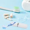GOOHOCHY Travel Denture Cleaning Brush with Storage Box 2Pcs Set Portable Toothbrush Holder with Cover for Denture Care, Travel Toothbrush Case for Bathroom and On-The-Go Use view 4