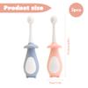 2Pcs Baby Toothbrush 0-3 Years Toddler Toothbrush Cute Dinosaur-Shaped Design Infant Toothbrushes Safe Soft First Toothbrushes (Pink+Blue) view 2