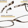 1 Pack Reading Glasses for Mens Womens, Color-changing blue light blocking reading glasses with Spring Hinges(Transparent gray,0.0x) view 4