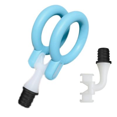 1.45-inch/3.7cm Inner Diameter Massage Gun Attachments, L-Shaped Design Meet Different Needs for Two Rings Plug Deep Tissue Percussion Plug and Play Salon Home Tools for Men Interface Size: 15-16 mm