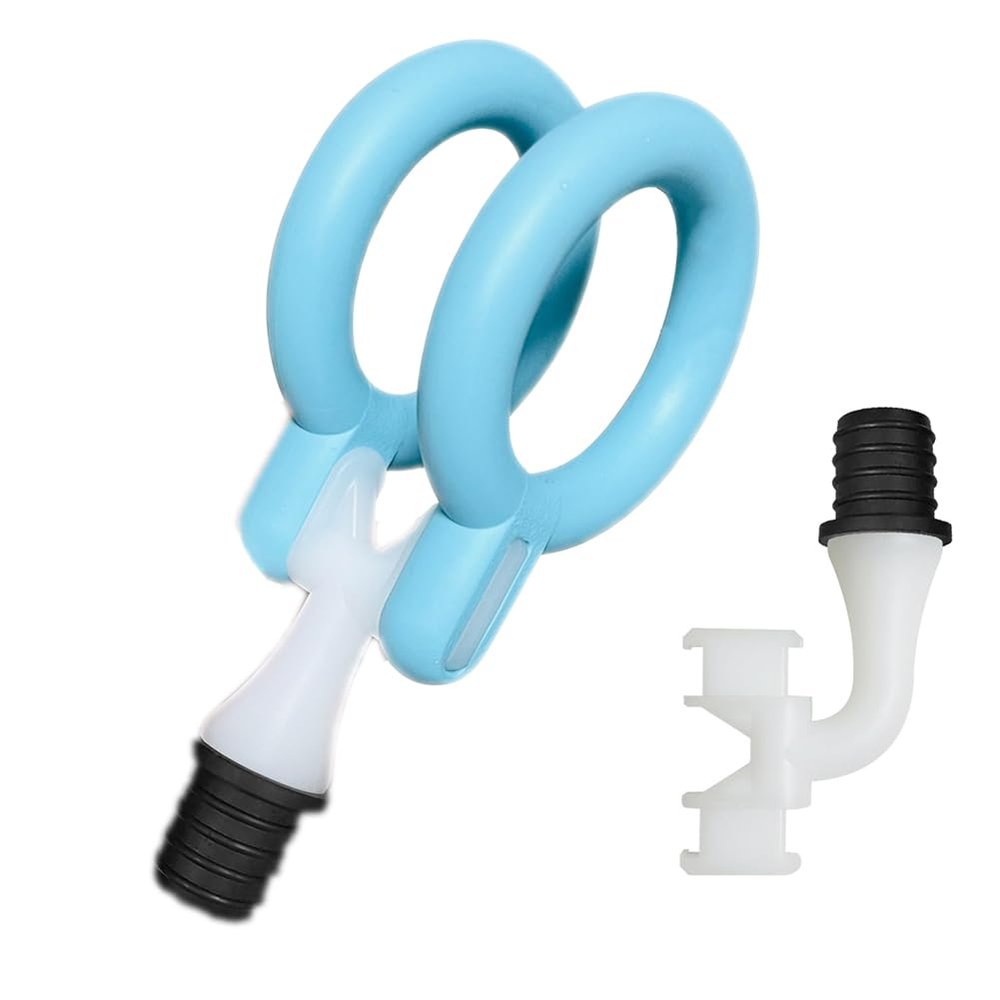 1.45-inch/3.7cm Inner Diameter Massage Gun Attachments, L-Shaped Design Meet Different Needs for Two Rings Plug Deep Tissue Percussion Plug and Play Salon Home Tools for Men Interface Size: 15-16 mm