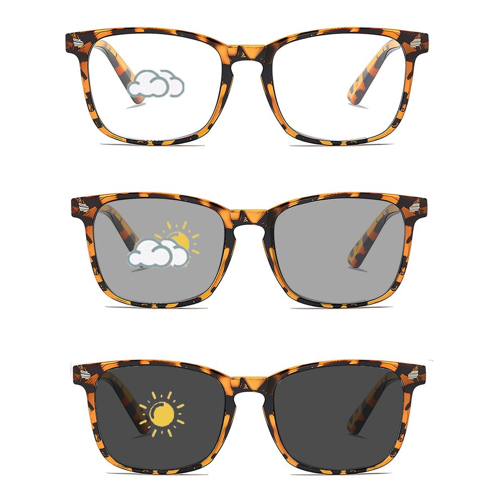 1 Pack Reading Glasses for Mens Womens, Color-changing blue light blocking reading glasses with Spring Hinges(Tortoiseshell,3.5x)