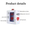 Wall Mounted AED Defibrillator Cabinet with Alarm System, Industrial Steel Enclosure with Transparent Window for Universal AED Storage view 2