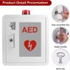 Wall Mounted AED Defibrillator Cabinet with Alarm System, Industrial Steel Enclosure with Transparent Window for Universal AED Storage view 4