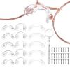 15 Pcs Eyeglasses Nose Pads, U Shaped Glasses Bridge Strap Pads Screw-in Soft Silicone Nose Pad for Glasses Sunglasses Eyewear 3 Sizes Includes Screws and Screwdriver view 1