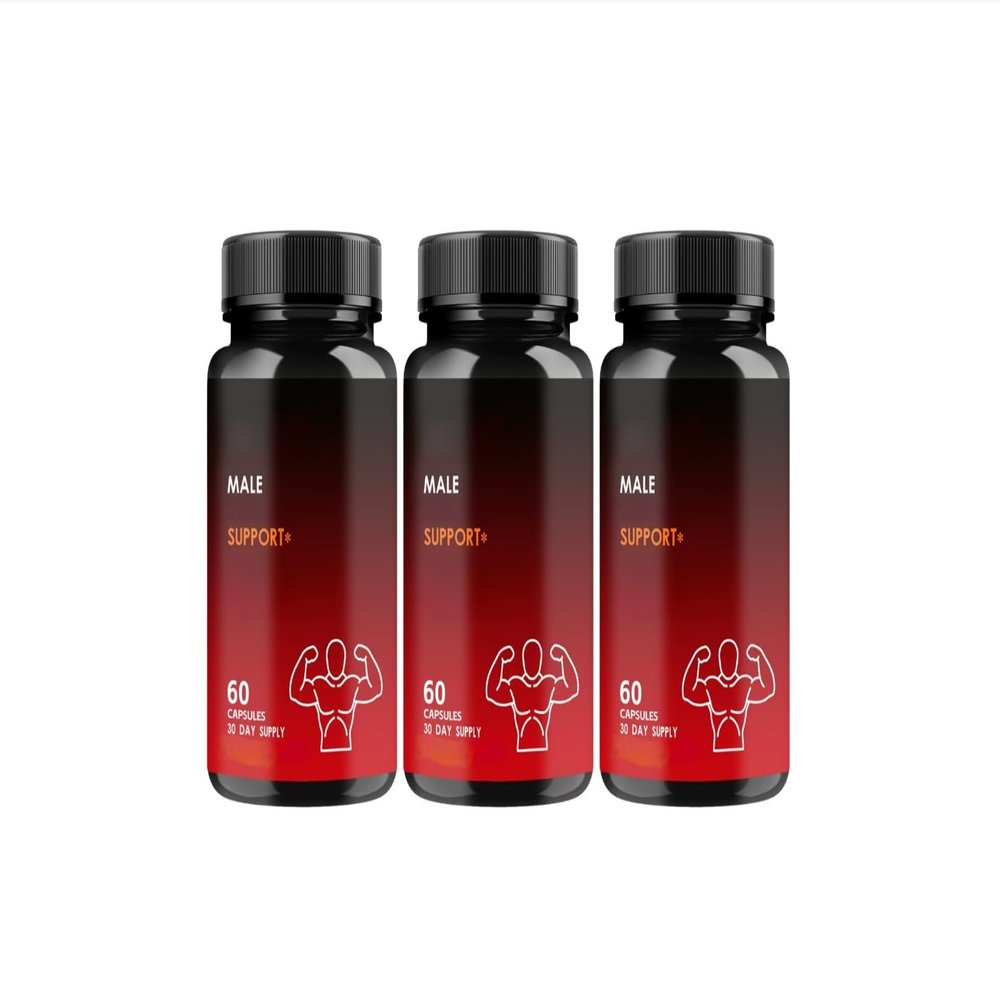 Men's Physical Performance - Support Energy, Stamina & Vitality, 60 count,3PCS