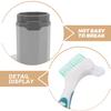 Abaodam Denture Cleaning Toothbrush Double Sided Retainer Brush Cleaner Case Portable Travel Aligner Cleaning Brush Storage Box for False Teeth Care view 3