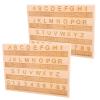 2pcs Braille Alphabet Board, Wooden Braille Fingerboard with Raised Dots & Engraved Letters & Numbers Montessori Educational Tool Escape Room Games Teaching for Visually Impaired view 1