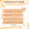 2pcs Braille Alphabet Board, Wooden Braille Fingerboard with Raised Dots & Engraved Letters & Numbers Montessori Educational Tool Escape Room Games Teaching for Visually Impaired view 2