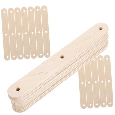 Healvian 50Pcs Natural Wooden Ice Pop Sticks with 3 Holes Small Craft Wood Sticks for Ice Cream Making and DIY Crafts for Hobby Use