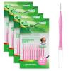 Annauiy I-Shaped Interdental Brushes, Standard, Pack of 40, Reusable, 0.7 mm, Teeth Cleaning Spaces, for People with Medium Gaps