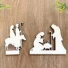 ROYJJ Christmas Nativity Scene Advents Calendar with Movable Star Indoor 3D Wood Base Decoration for Holiday Countdowns view 4