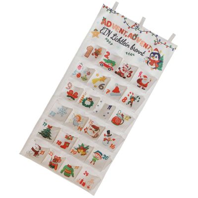 Lodoot with 24 Pocket Canvas Fabric Hanging Accessories for Wall and Door Decoration Party Supplies
